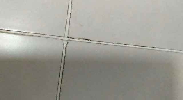 瓷磚不做美縫，導致黑邊效果